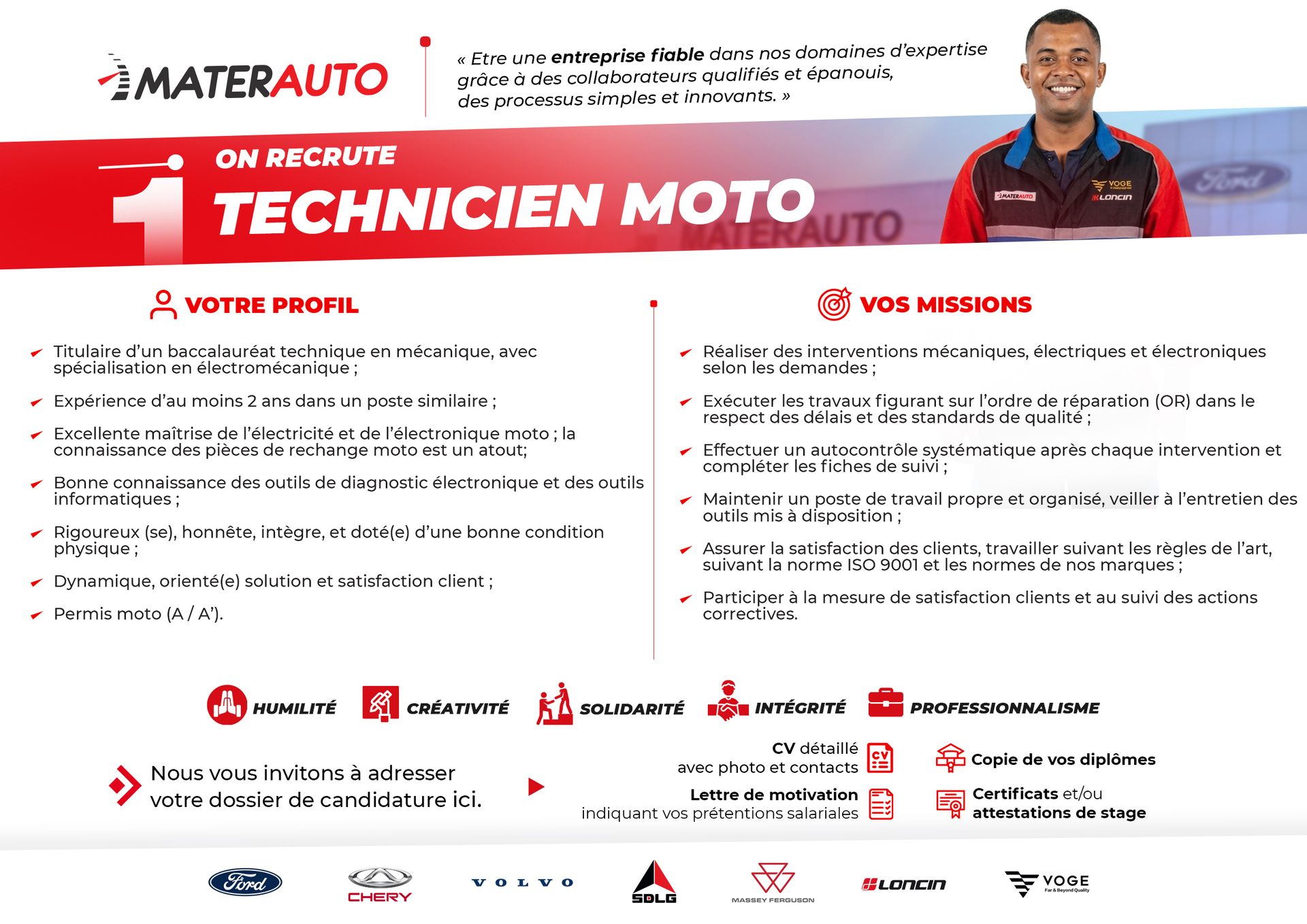 Technicien moto
