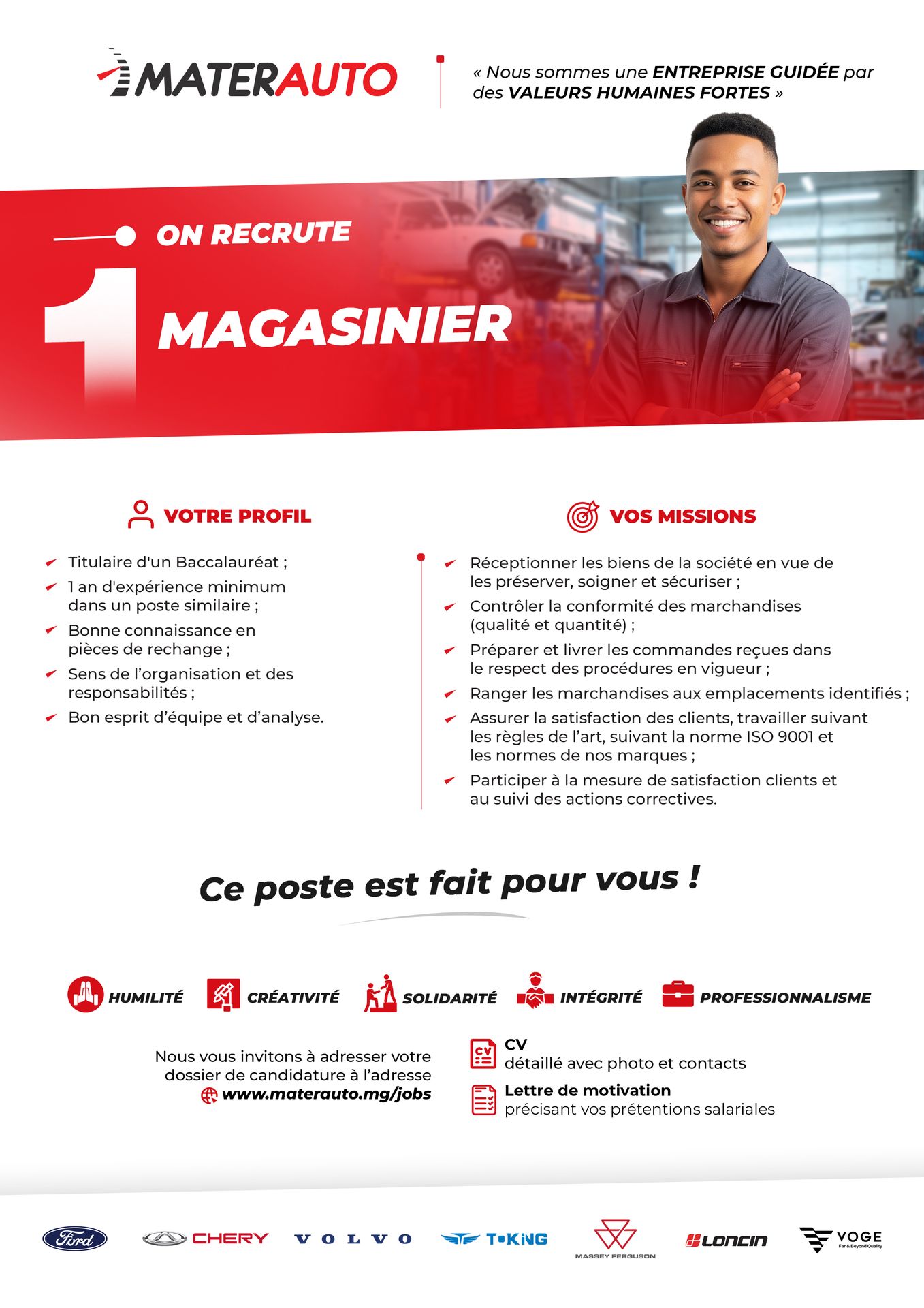 Magasinier (H/F)